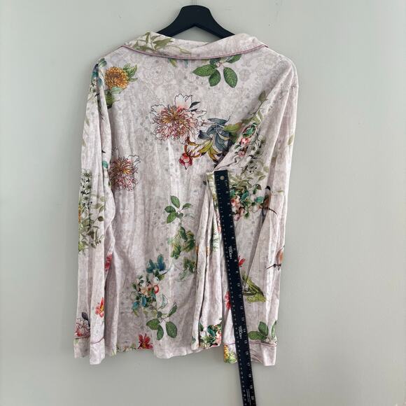 Johnny Was Carly Pajama Set Rosas Floral Print Soft Pink Matching Set Size XXL - Picture 10 of 14